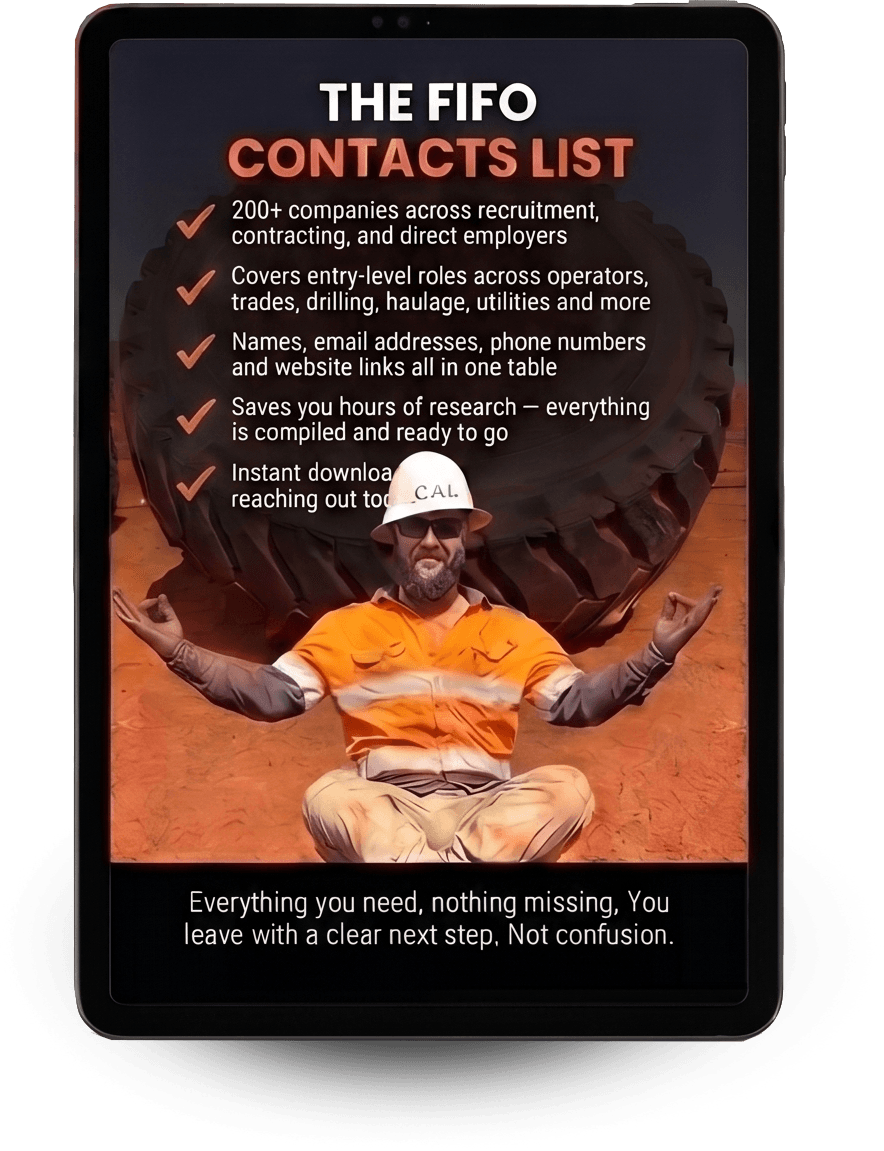 FIFO Contacts List shown on a tablet