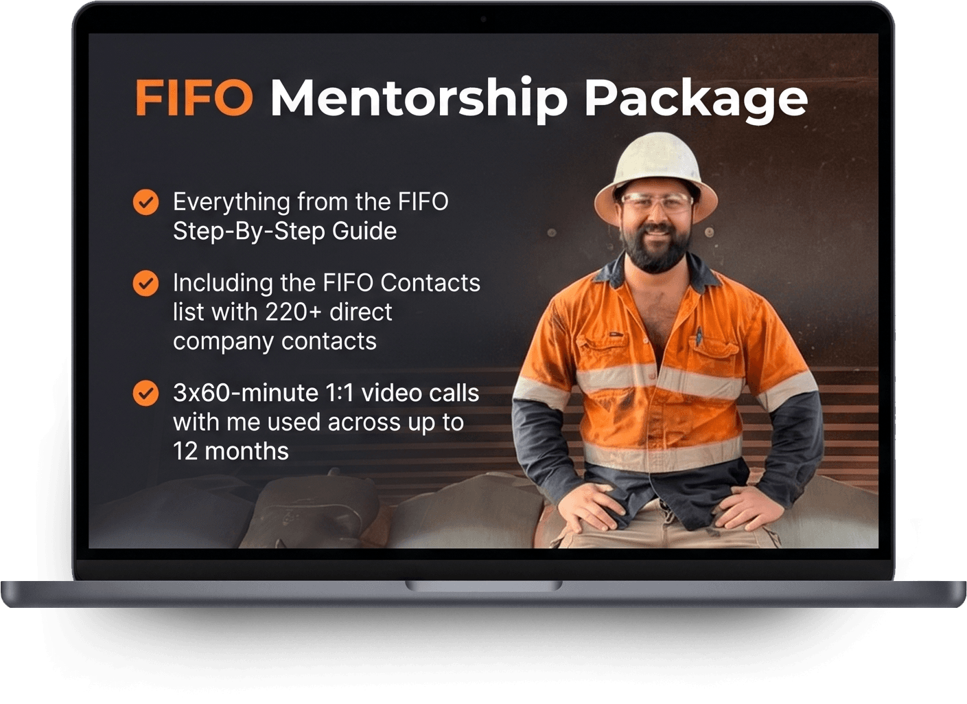FIFO Mentorship Package shown on a laptop